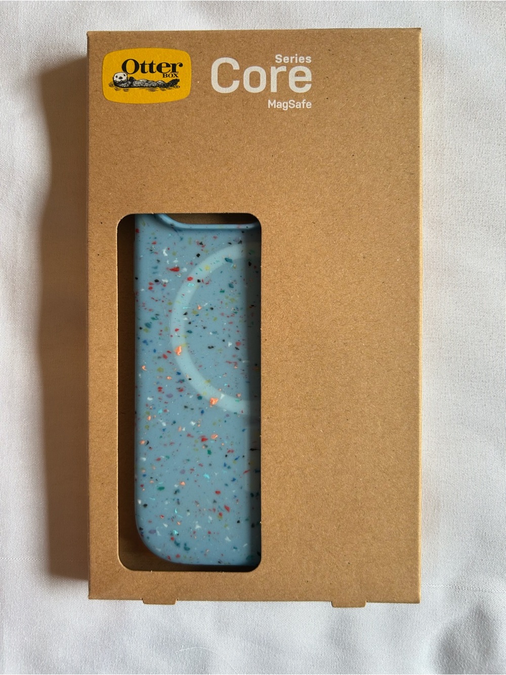New OtterBox Core Series MagSafe Case - Light Blue with Multicolor Speckles
